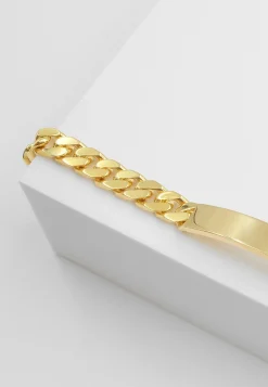 ID-Bracelet Panzer Gelbgold 750, 5.8mm, 21cm