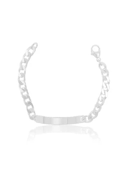 ID-Bracelet Panzer Silber 925, 7mm, 21cm