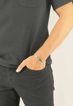 ID-Bracelet Panzer Silber 925, 7mm, 19cm