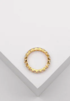 Memoire Ring Gelbgold 750 Zirkonia