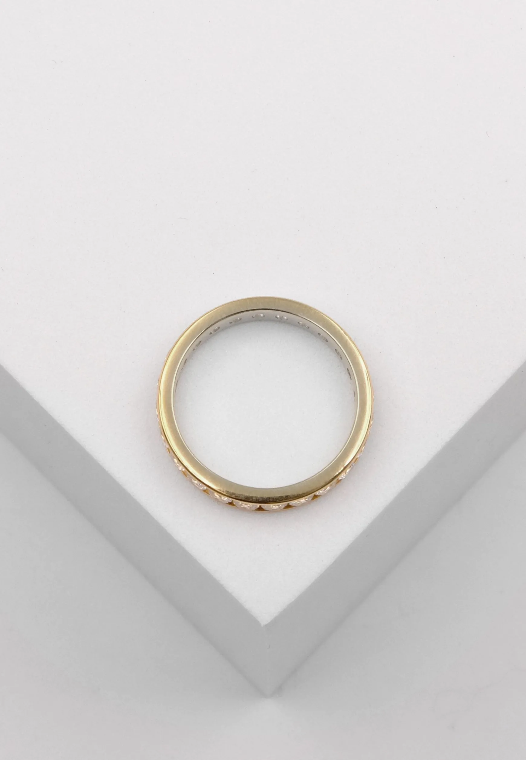 Memoire Ring Gelbgold 750 Zirkonia