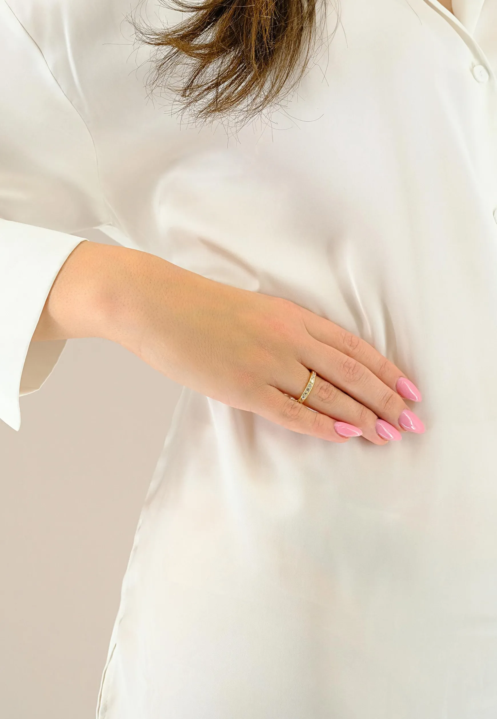 Memoire Ring Gelbgold 750 Zirkonia