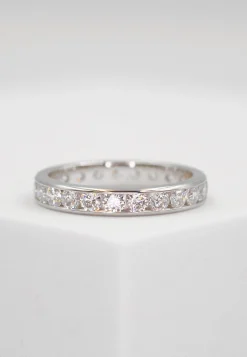 Memoire Ring Weissgold 750 Zirkonia