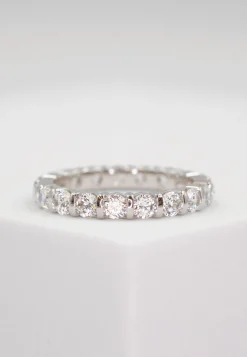 Memoire Ring Weissgold 750 Zirkonia