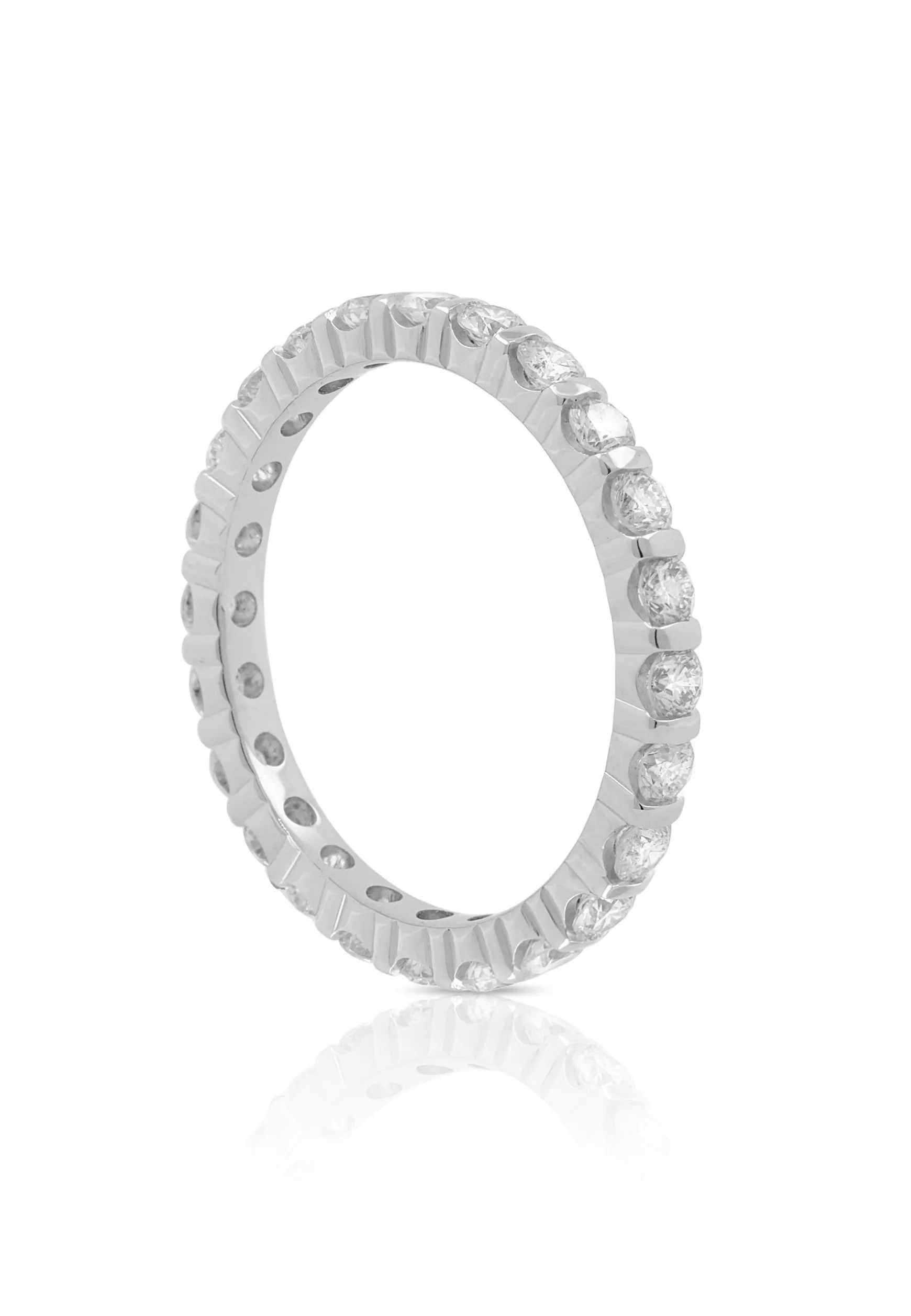 Mémoire Ring Diamant 1.00ct. Weissgold 750