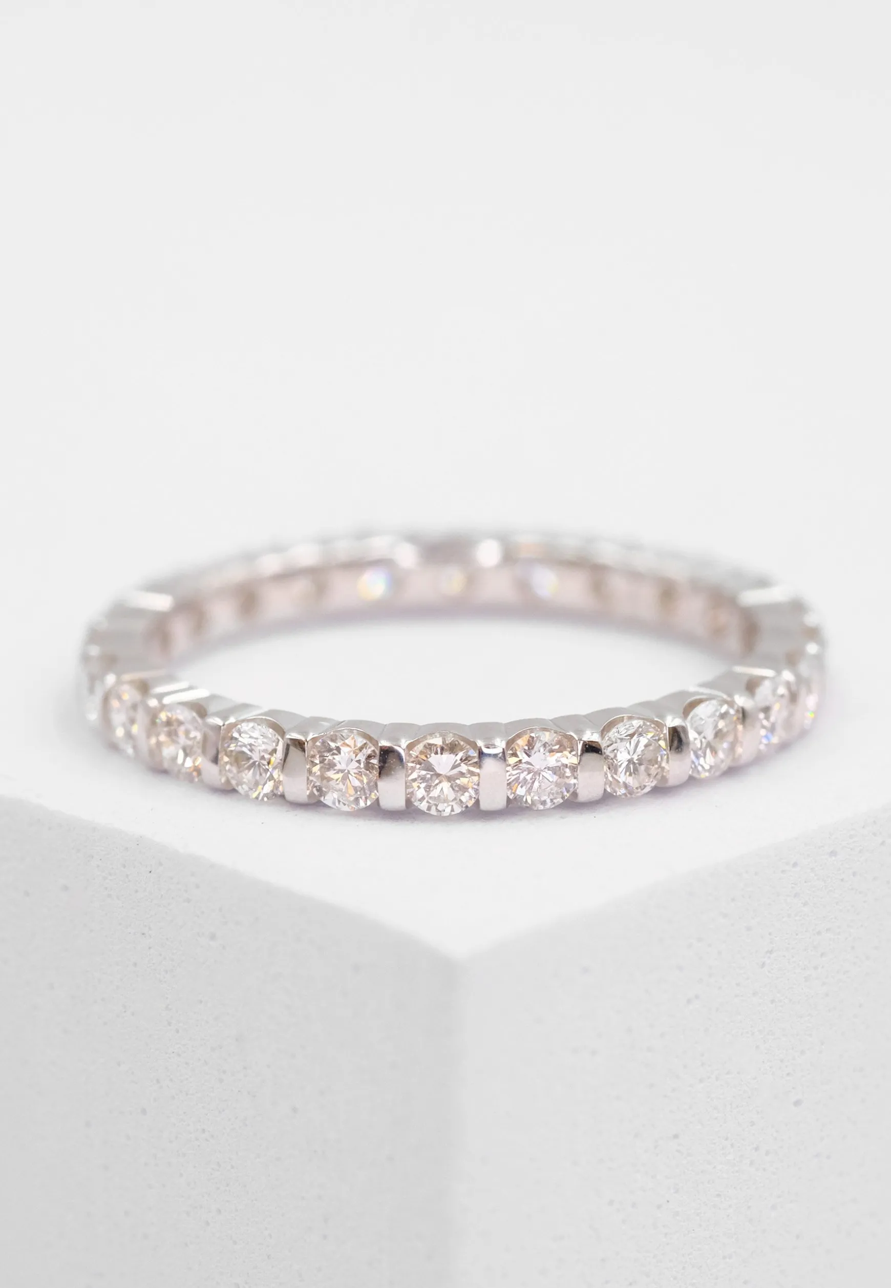 Mémoire Ring Diamant 1.00ct. Weissgold 750