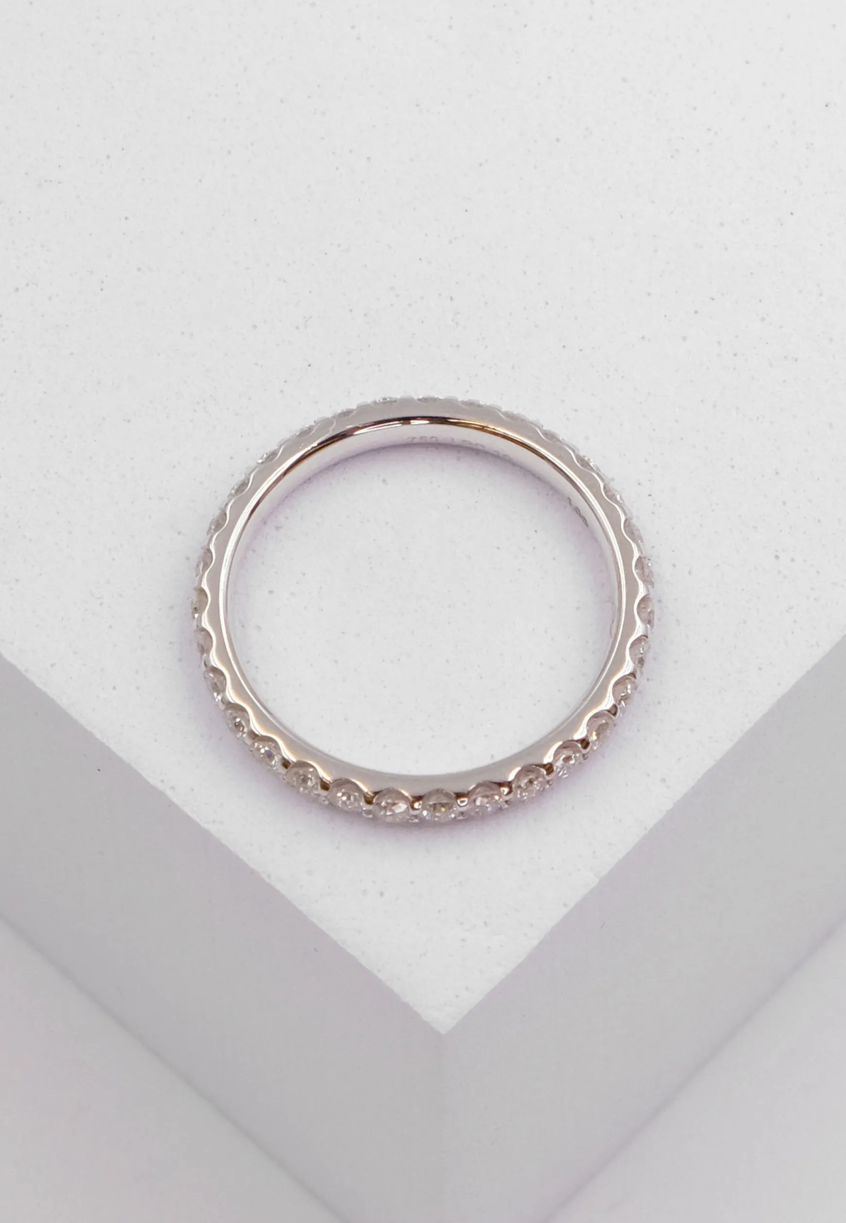 Mémoire Ring Diamant 1.00ct. Weissgold 750