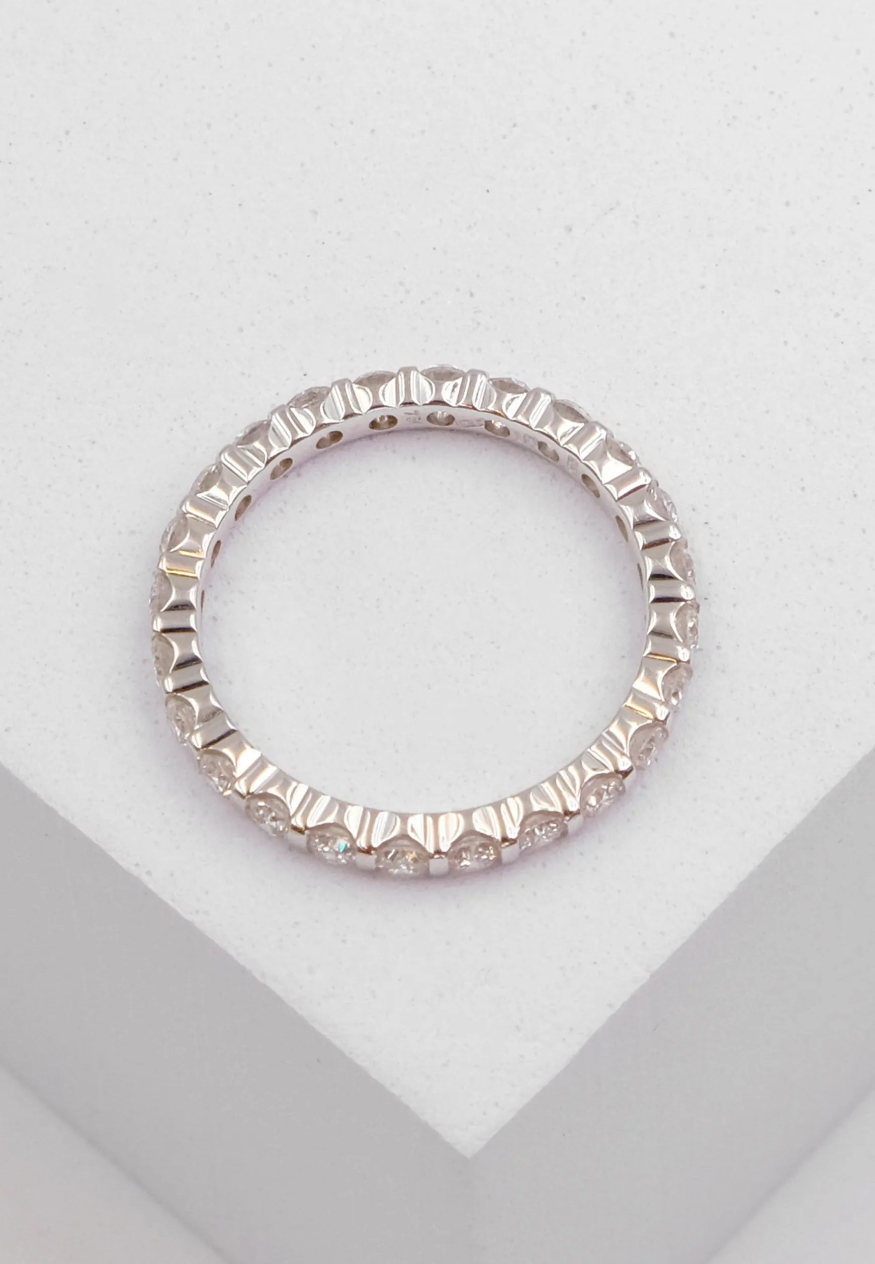 Mémoire Ring Diamant 1.00ct. Weissgold 750