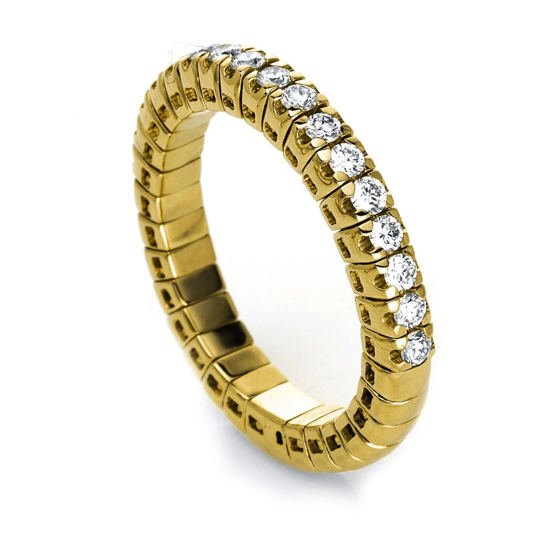 Mémoire-Ring 585/14K Gelbgold Diamant 0.42ct.