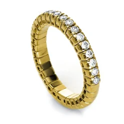 Mémoire-Ring 585/14K Gelbgold Diamant 0.48ct.
