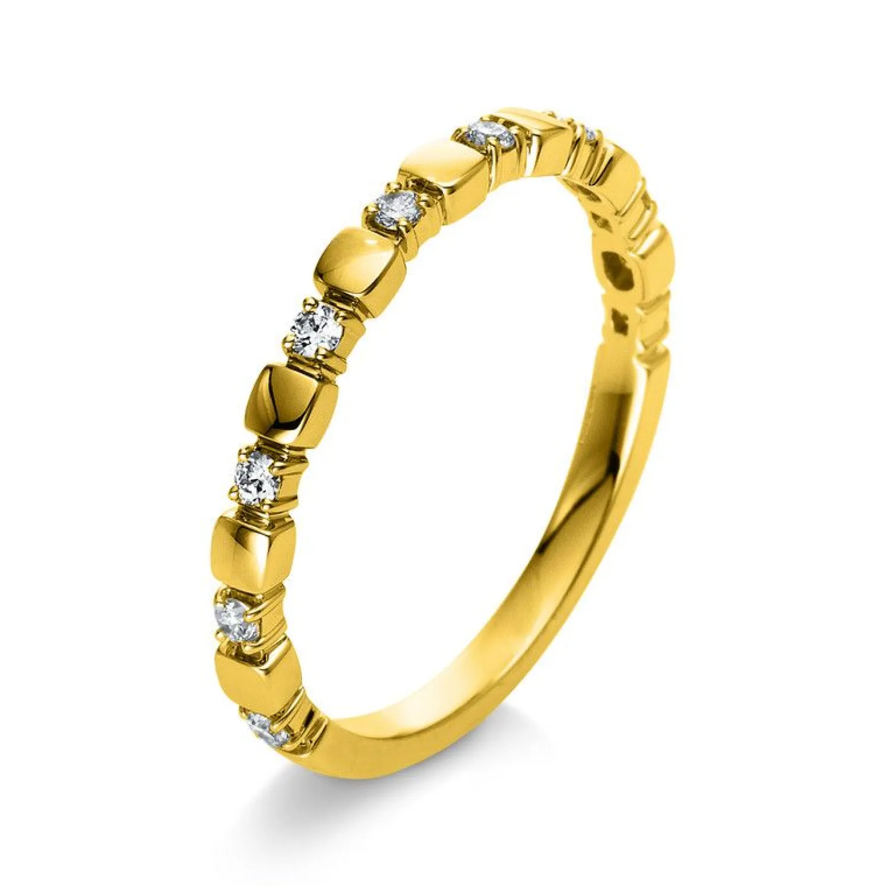 Mémoire-Ring 750/18K Gelbgold Diamant 0.13ct.
