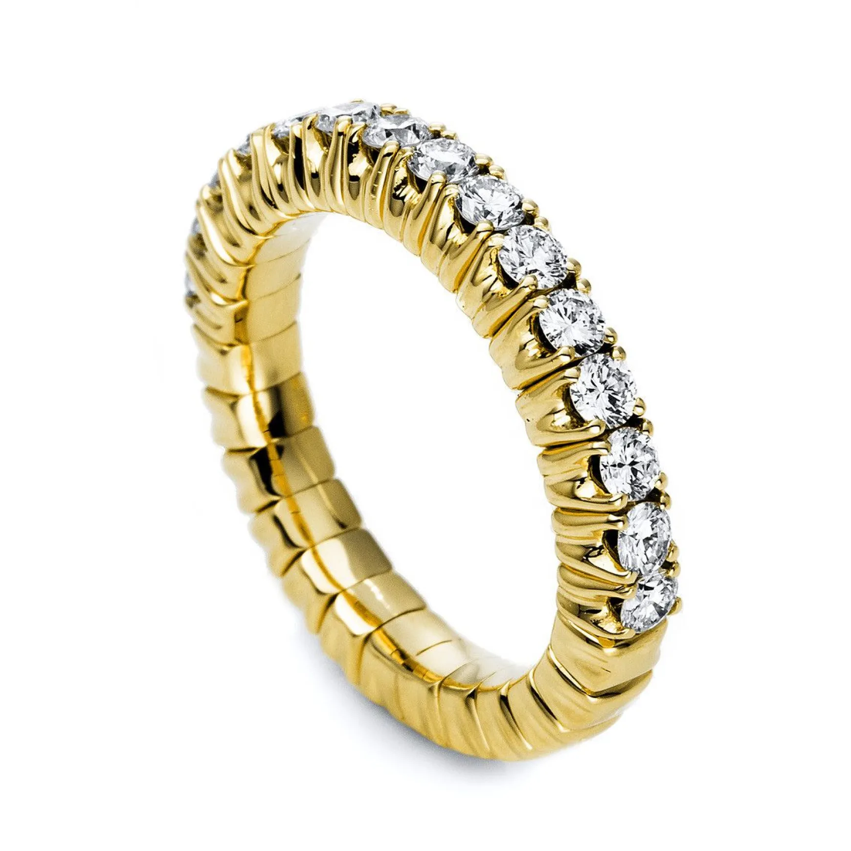 Mémoire-Ring 750/18K Gelbgold Diamant 1.12ct.