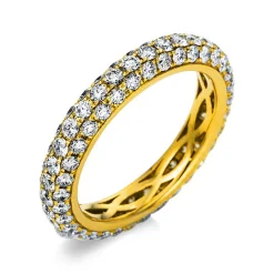 Mémoire-Ring 750/18K Gelbgold Diamant 2.19ct.