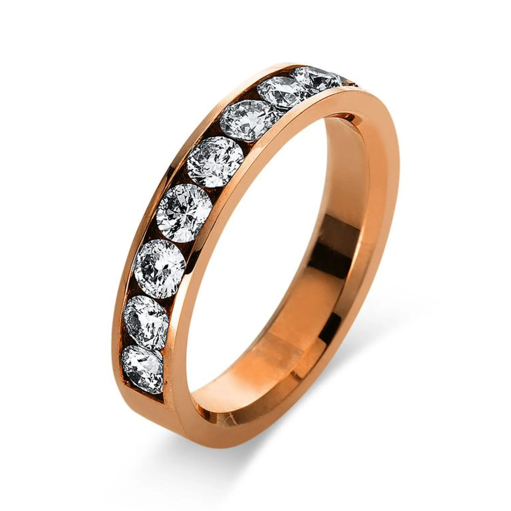 Mémoire-Ring 585/14K Roségold Diamant 1ct.