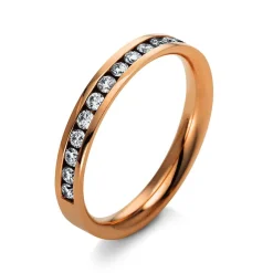 Mémoire-Ring 585/14K Roségold Diamant 0.33ct.