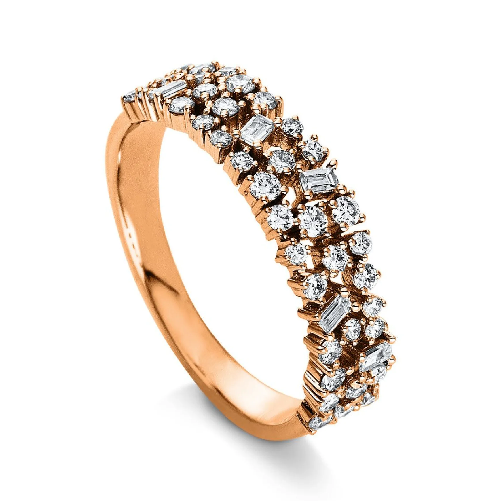 Mémoire-Ring 750/18K Rotgold Diamant 0.52ct. Amethyst