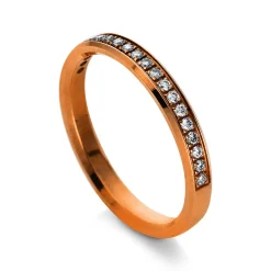 Mémoire-Ring 585/14K Rotgold Diamant 0.15ct.