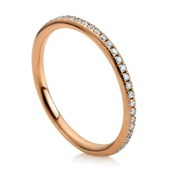 Mémoire-Ring 750/18K Rotgold Diamant 0.42ct.