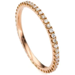 Mémoire-Ring 750/18K Rotgold Diamant 0.32ct.