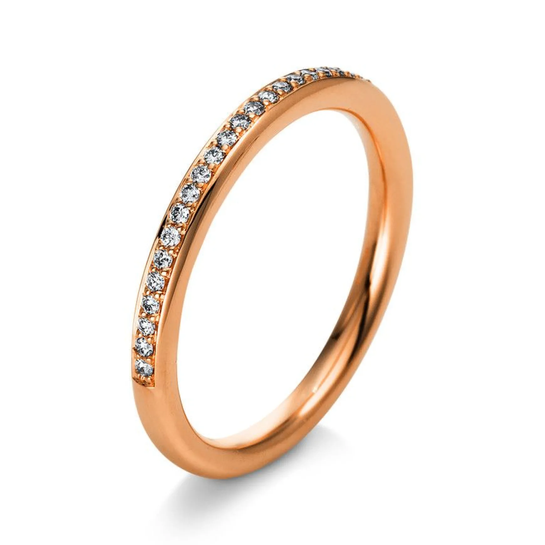 Mémoire-Ring 750/18K Rotgold Diamant 0.14ct.