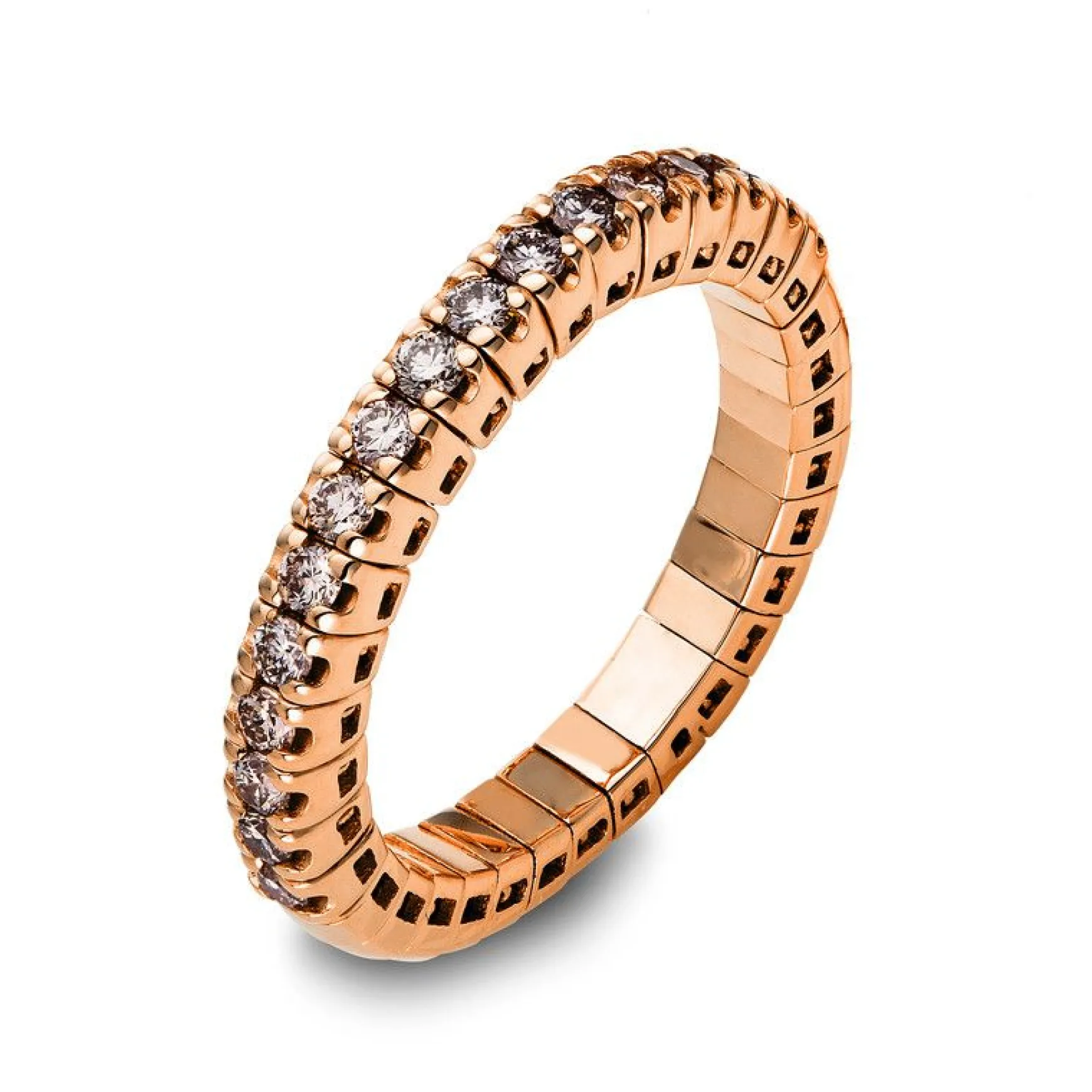 Mémoire-Ring 750/18K Rotgold Diamant 0.46ct.