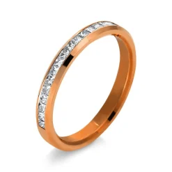 Mémoire-Ring 585/14K Rotgold Diamant 0.33ct.