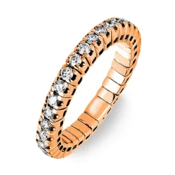 Mémoire-Ring 750/18K Rotgold Diamant 0.89ct.