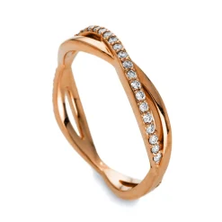 Mémoire-Ring 750/18K Rotgold Diamant 0.2ct.