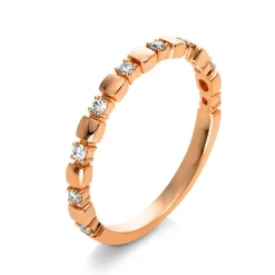 Mémoire-Ring 750/18K Rotgold Diamant 0.15ct.