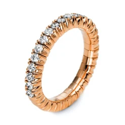 Mémoire-Ring 750/18K Rotgold Diamant 0.47ct.