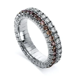 Mémoire-Ring 750/18K Weissgold Diamant 1.98ct.