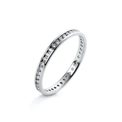 Mémoire-Ring 750/18K Weissgold Diamant 0.36ct.