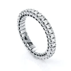 Mémoire-Ring 585/14K Weissgold Diamant 0.86ct.