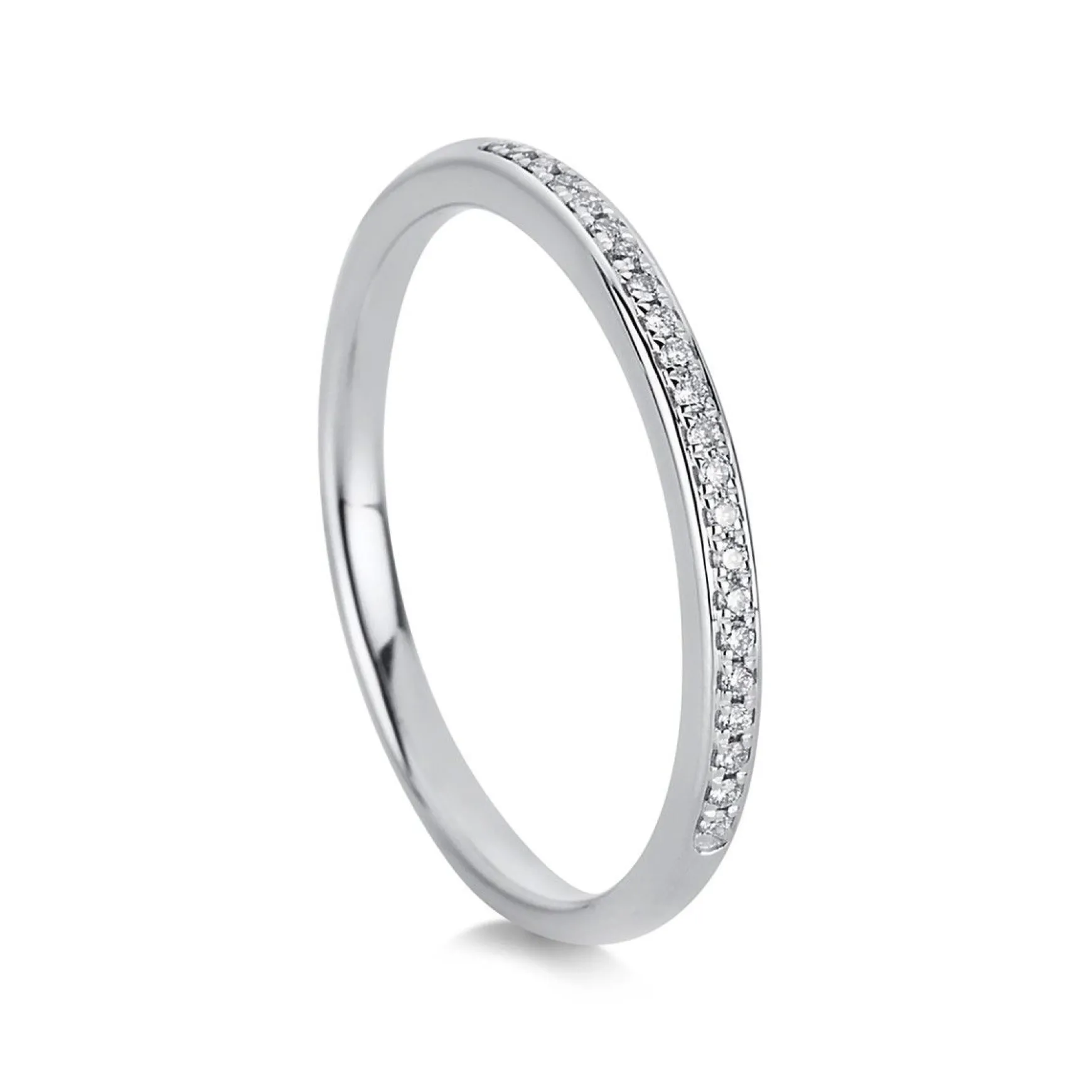 Mémoire-Ring 750/18K Weissgold Diamant 0.5ct.