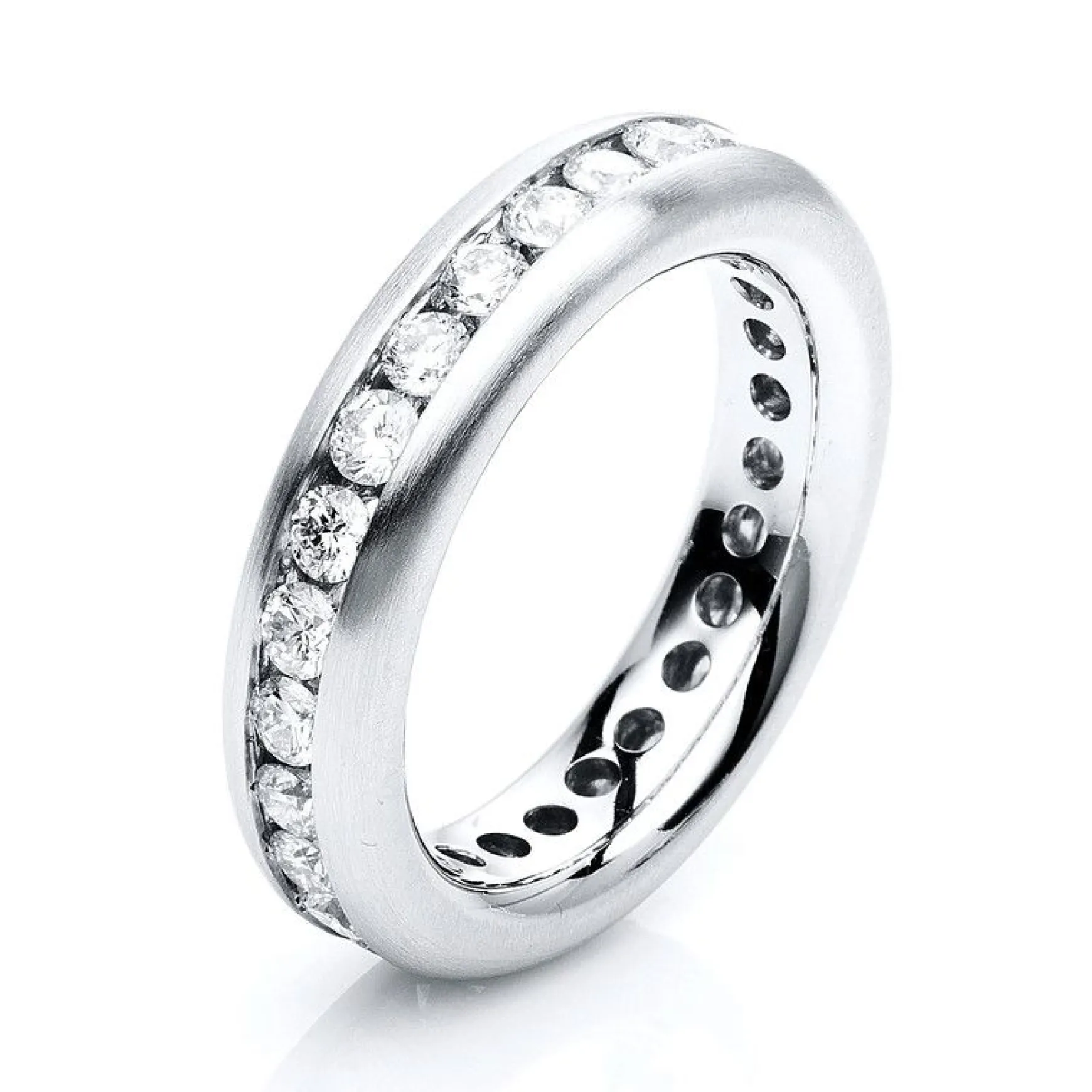 Mémoire-Ring 750/18K Weissgold Diamant 1.55ct.