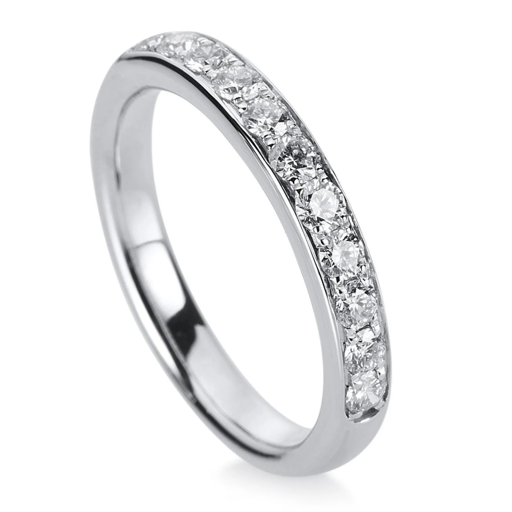 Mémoire-Ring 750/18K Weissgold Diamant 0.24ct.