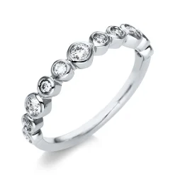 Mémoire-Ring 750/18K Weissgold Diamant 0.25ct.