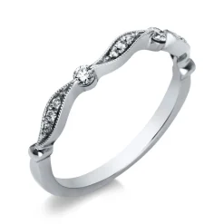Mémoire-Ring 750/18K Weissgold Diamant 0.14ct.