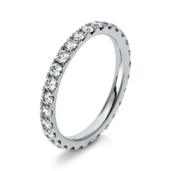 Mémoire-Ring 750/18K Weissgold Diamant 1.24ct.