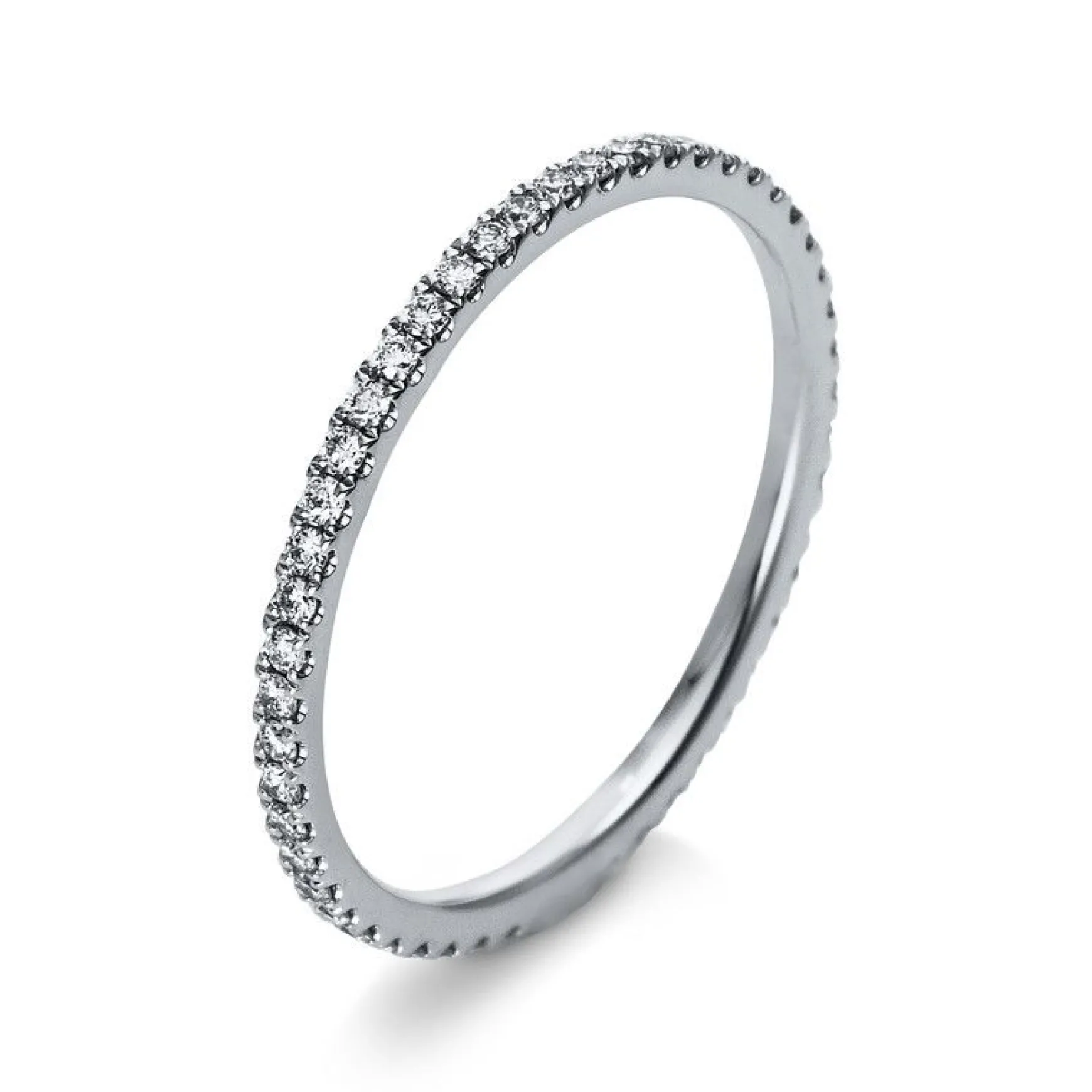 Mémoire-Ring 750/18K Weissgold Diamant 0.3ct.