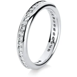 Mémoire-Ring 750/18K Weissgold Diamant 0.75ct.