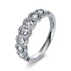 Mémoire-Ring 750/18K Weissgold Diamant 0.75ct.