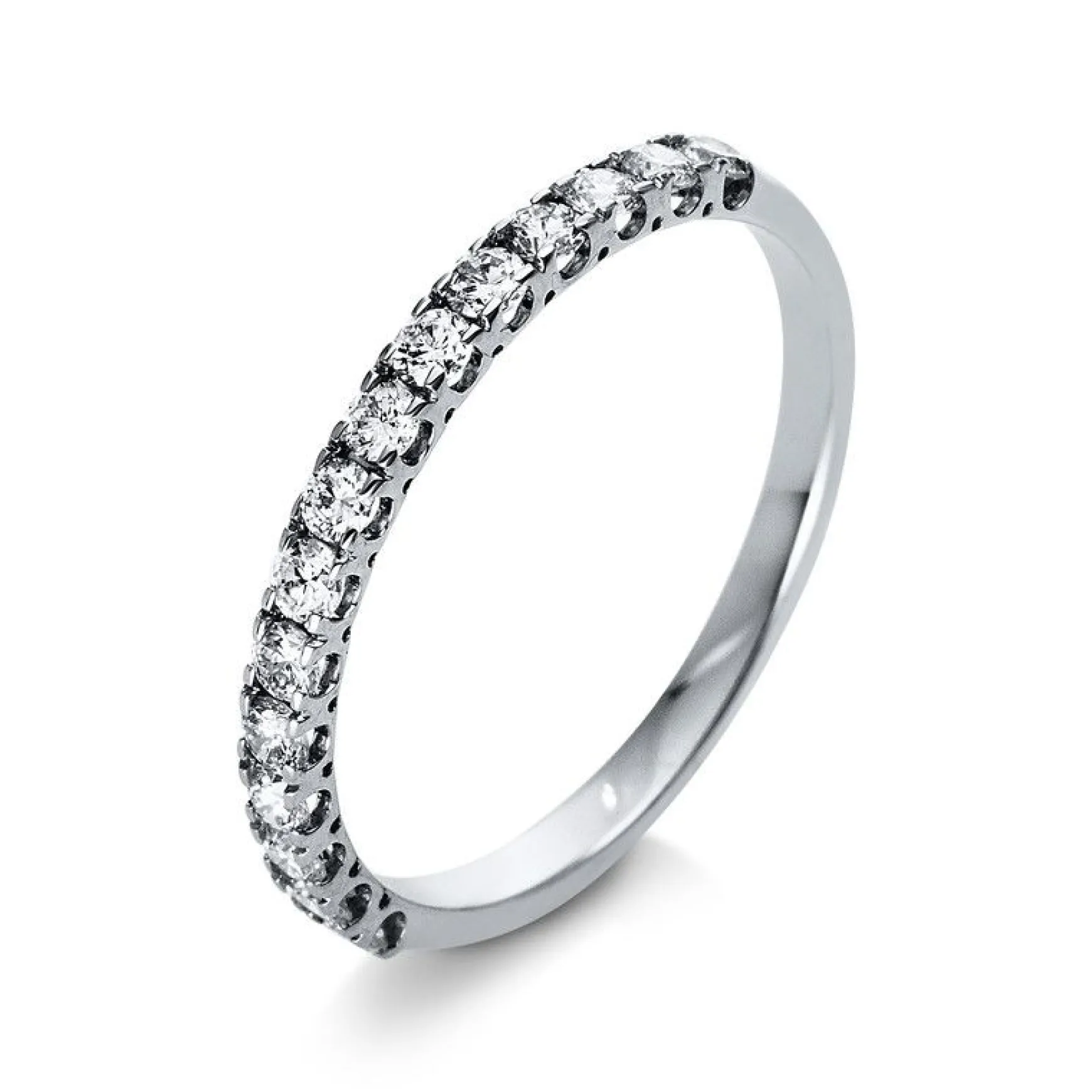 Mémoire-Ring 750/18K Weissgold Diamant 0.4ct.
