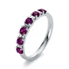 Mémoire-Ring 750/18K Weissgold Diamant 0.2ct. Rubin 0.68ct.