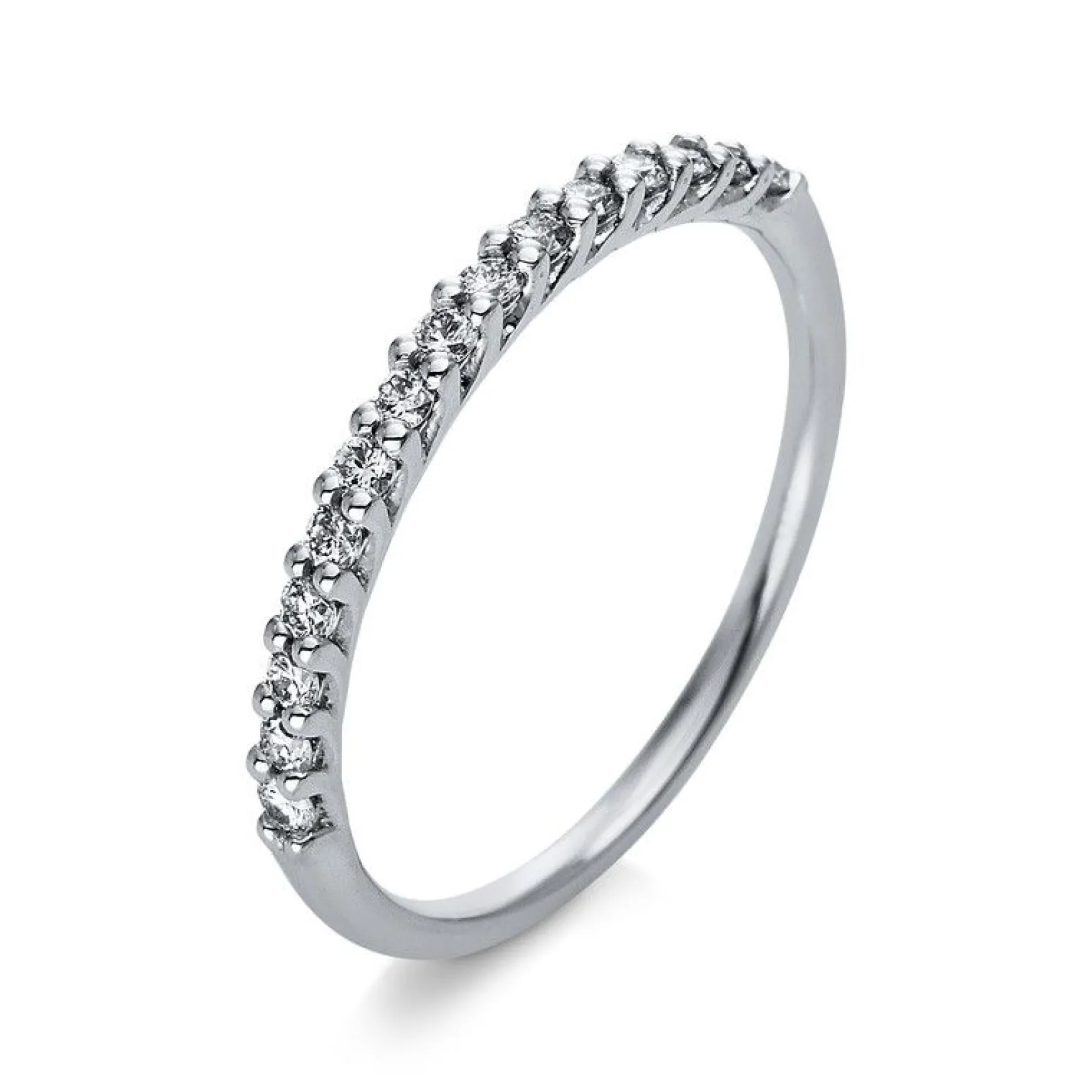 Mémoire-Ring 750/18K Weissgold Diamant 0.24ct.