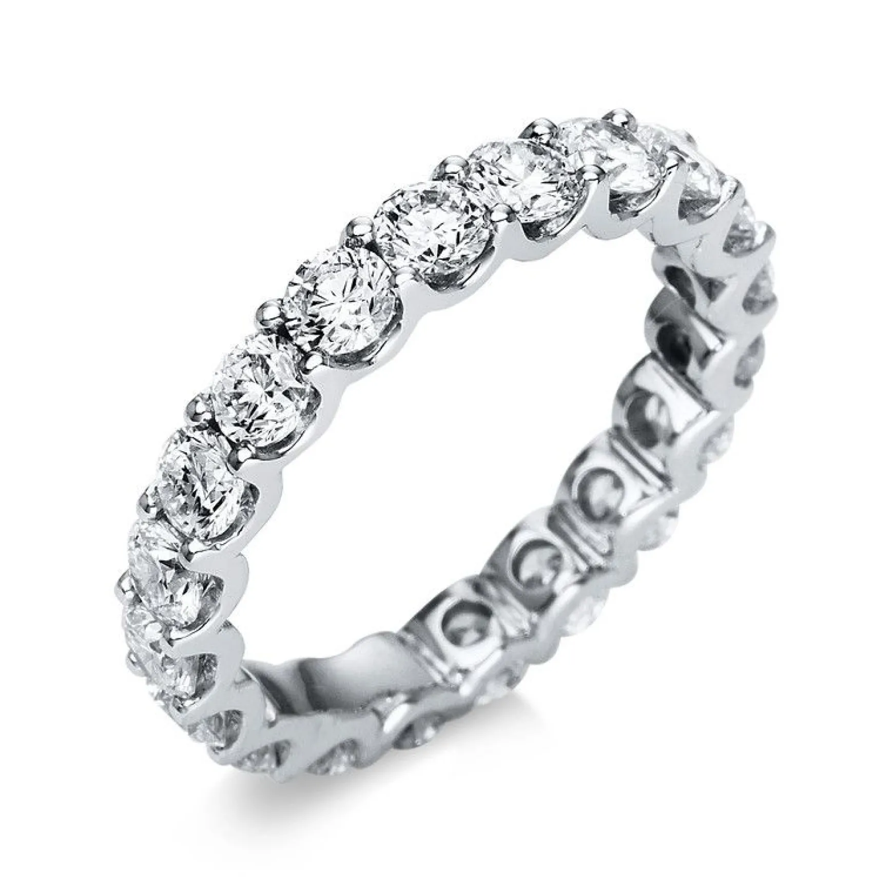 Mémoire-Ring 750/18K Weissgold Diamant 2.68ct.