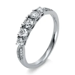 Mémoire-Ring 750/18K Weissgold Diamant 0.6ct.