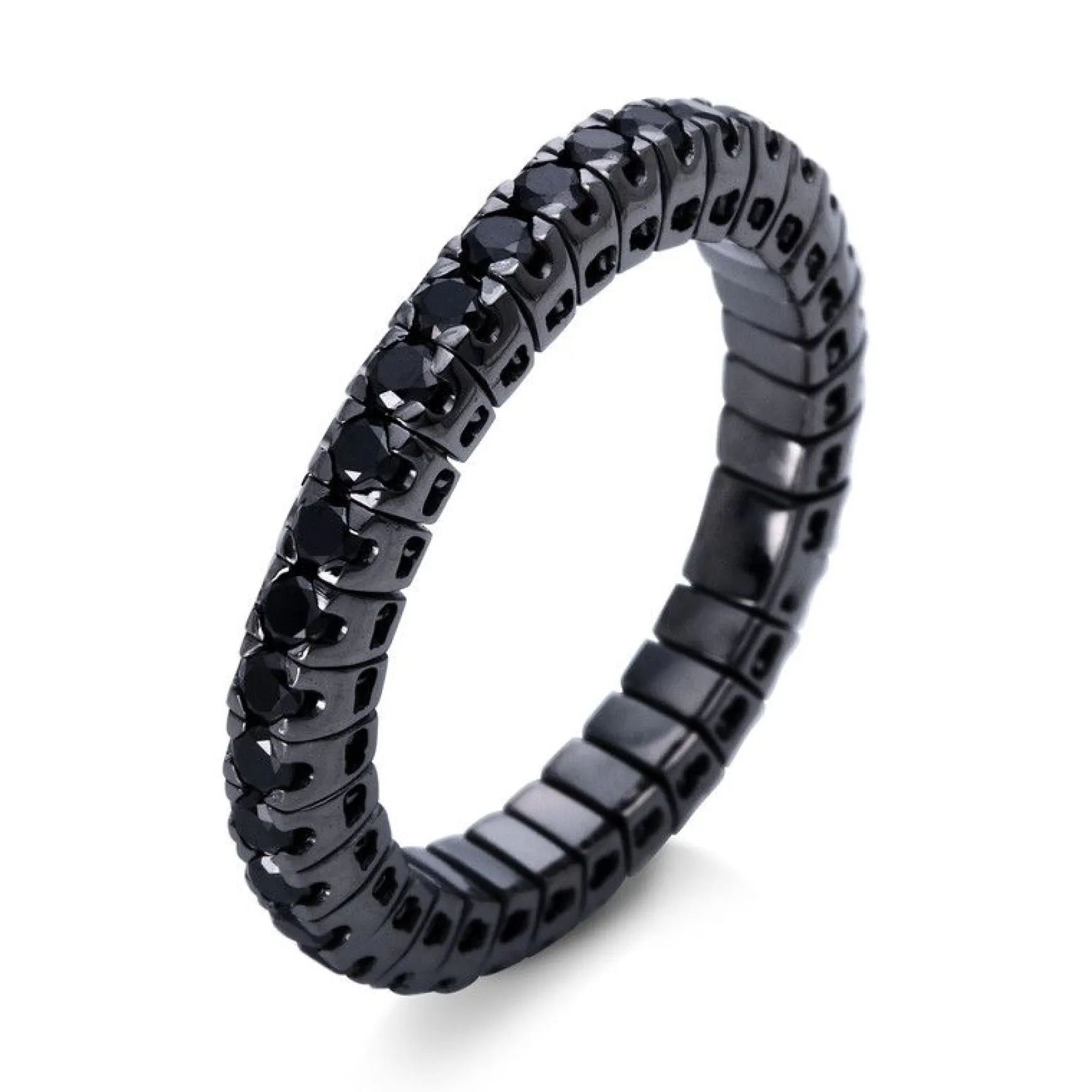 Mémoire-Ring 750/18K Weissgold Diamant 1.03ct.