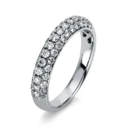 Mémoire-Ring 750/18K Weissgold Diamant 0.86ct.