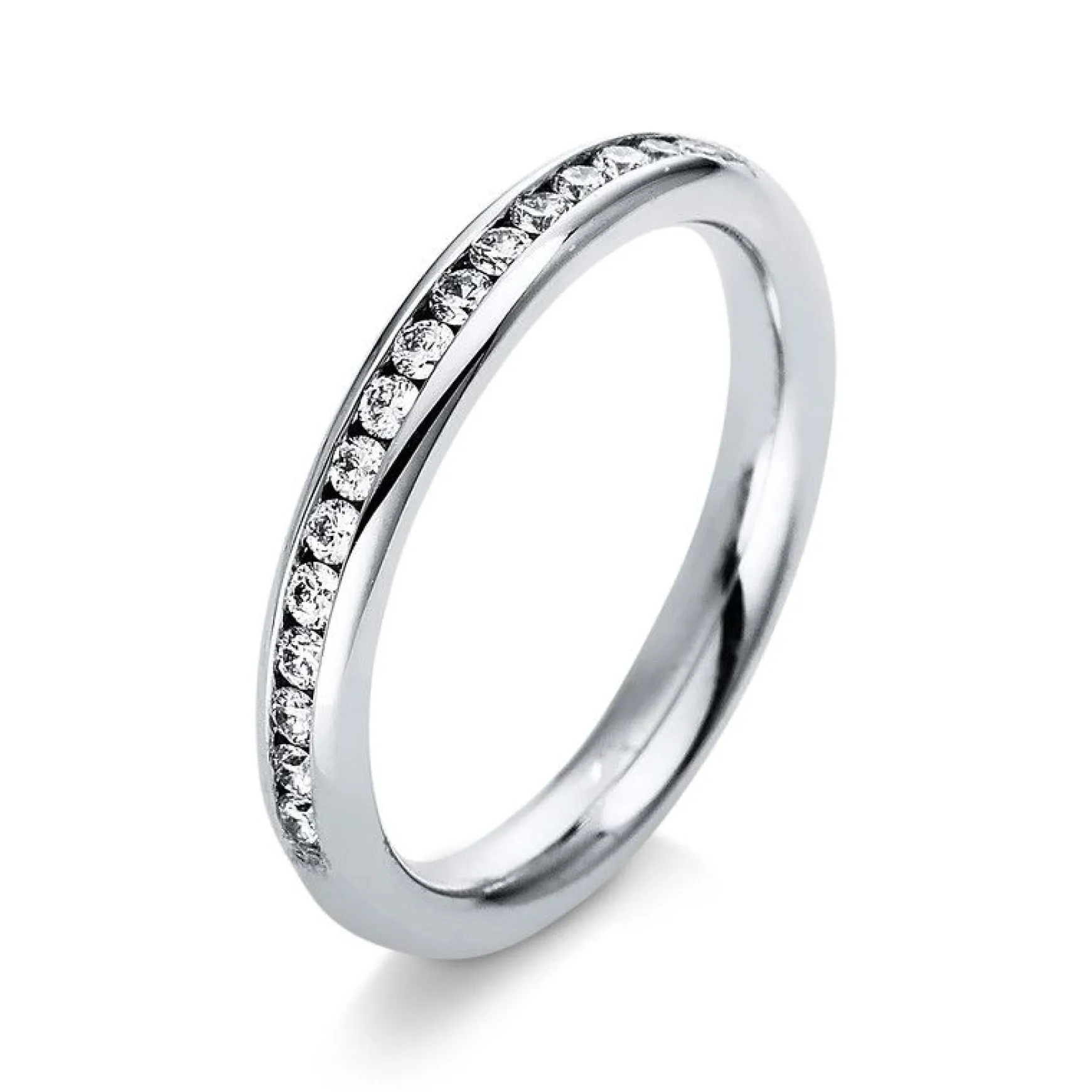 Mémoire-Ring 750/18K Weissgold Diamant 0.25ct.